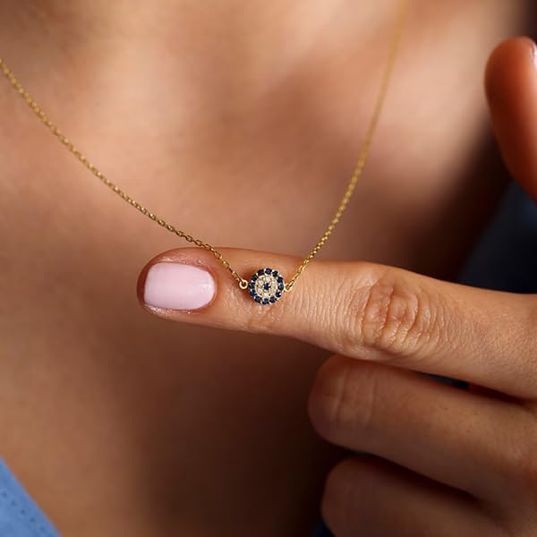 Gold Necklace for Women-14k Gold Plated Infinity Necklace Star Of David Necklace Evil Eye Cross Pendants Heart Dainty Gold Necklace For Women