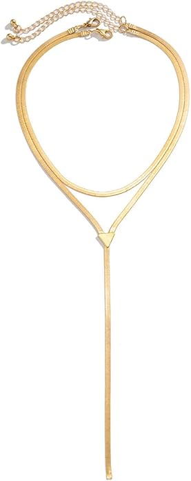 Chunky Gold Choker Necklace for Women,Trendy Silver Statement Necklace Long Snake Chain Drop Necklace,Charm Prom Body Jewelry Accessories Gifts