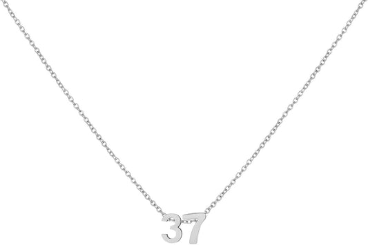 Number Necklace for Women Dainty 18K Gold Plated Pendant Necklace Charm Birth Month Personalized Jewelry Birthday Gift