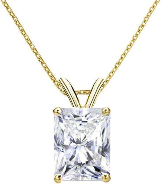 The Diamond Deal 1/4 Carat - 5 Carat | IGI Certified Lab Grown Diamond Pendant Necklace For Women | 14K White, Yellow Or Rose Gold | Lab Created Solitaire Lab-Grown Diamond Pendant Necklace