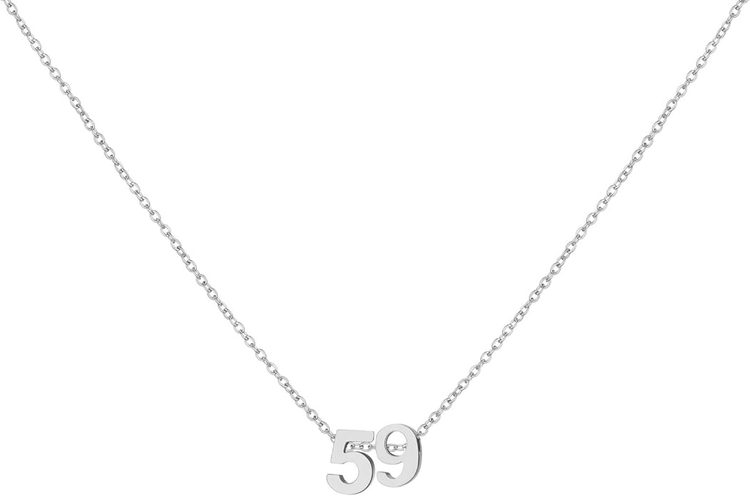 Number Necklace for Women Dainty 18K Gold Plated Pendant Necklace Charm Birth Month Personalized Jewelry Birthday Gift