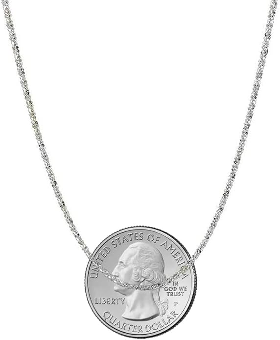 Savlano 925 Sterling Silver Solid Crisscross Roc Chain Necklace For Women - Made in Italy Comes With a Gift Box