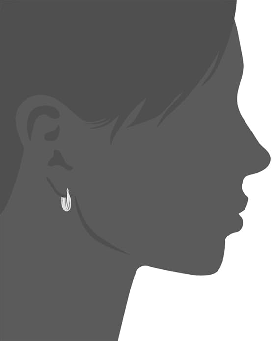 Edforce Women's Stainless Steel Overlapping Triple Hoop Earrings, (25mm-35mm)