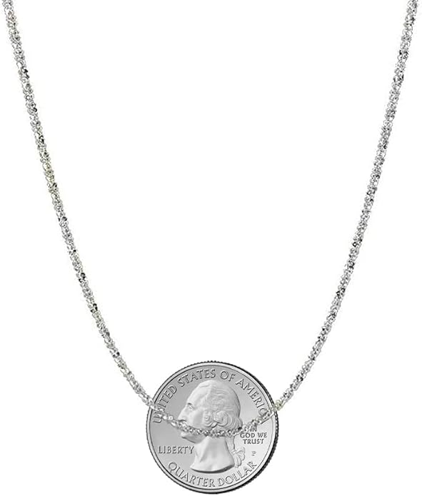Savlano 925 Sterling Silver Solid Crisscross Roc Chain Necklace For Women - Made in Italy Comes With a Gift Box