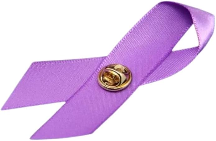 1/2/5/10/25/50/100pcs Satin Awareness Ribbon Pins (Pick your color), for Cancer & Disease Awareness, Bulk Quantities for Fundraising, Events, Gift Giving