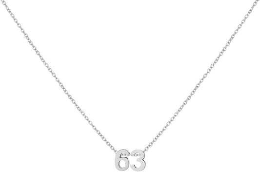 Number Necklace for Women Dainty 18K Gold Plated Pendant Necklace Charm Birth Month Personalized Jewelry Birthday Gift
