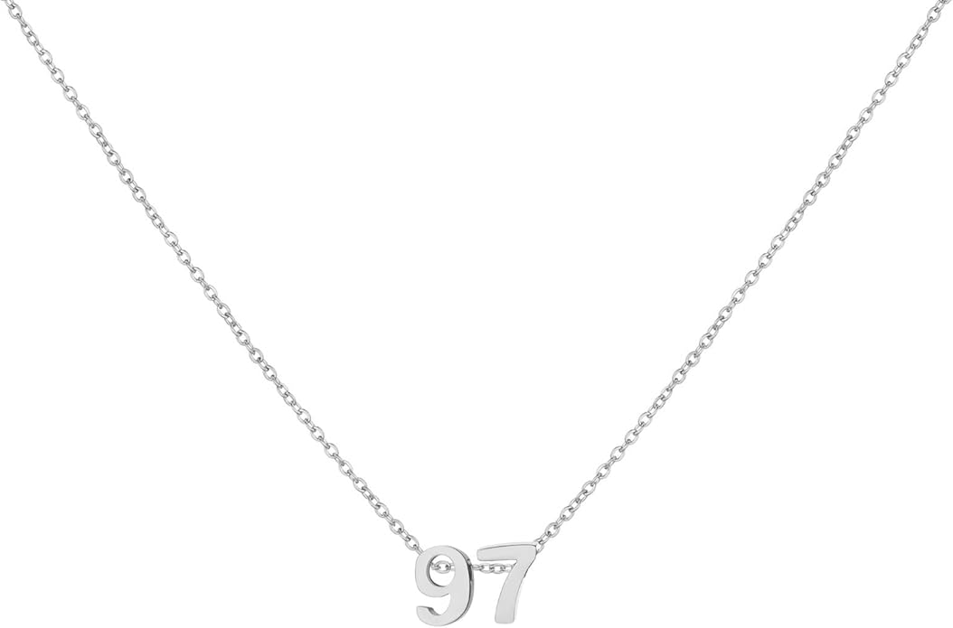 Number Necklace for Women Dainty 18K Gold Plated Pendant Necklace Charm Birth Month Personalized Jewelry Birthday Gift