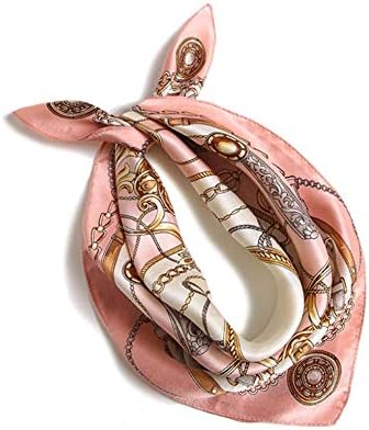 ANDANTINO 100% Mulberry Silk Scarf -21” Lightweight Square Neckerchief – Breathable Digital Printed Scarves with Gift Packed