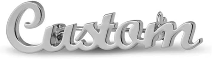 YHLISO Personalized Customize Double Names Stainless Steel Brooch Pin Custom Logo Gold Name Badges Products for Women Jewelry