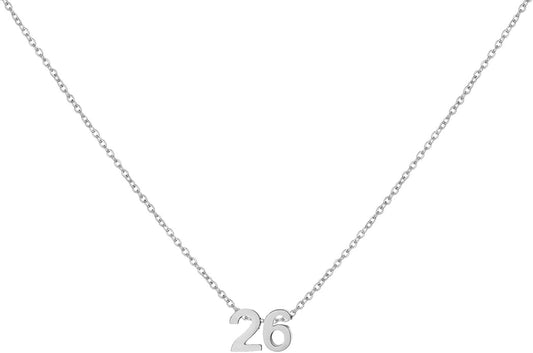 Number Necklace for Women Dainty 18K Gold Plated Pendant Necklace Charm Birth Month Personalized Jewelry Birthday Gift