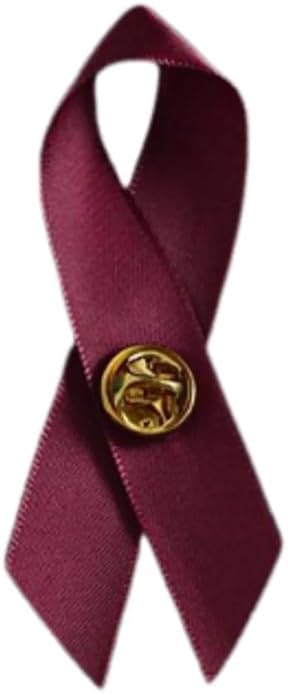 1/2/5/10/25/50/100pcs Satin Awareness Ribbon Pins (Pick your color), for Cancer & Disease Awareness, Bulk Quantities for Fundraising, Events, Gift Giving