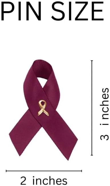 1/2/5/10/25/50/100pcs Satin Awareness Ribbon Pins (Pick your color), for Cancer & Disease Awareness, Bulk Quantities for Fundraising, Events, Gift Giving