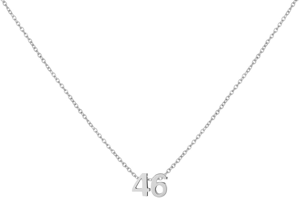 Number Necklace for Women Dainty 18K Gold Plated Pendant Necklace Charm Birth Month Personalized Jewelry Birthday Gift