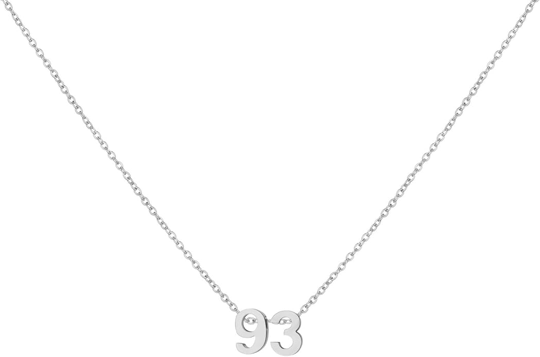 Number Necklace for Women Dainty 18K Gold Plated Pendant Necklace Charm Birth Month Personalized Jewelry Birthday Gift
