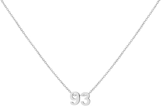 Number Necklace for Women Dainty 18K Gold Plated Pendant Necklace Charm Birth Month Personalized Jewelry Birthday Gift