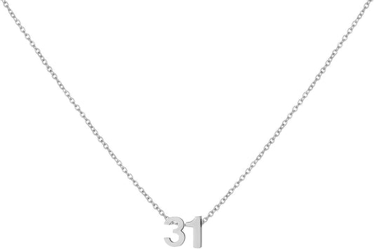 Number Necklace for Women Dainty 18K Gold Plated Pendant Necklace Charm Birth Month Personalized Jewelry Birthday Gift