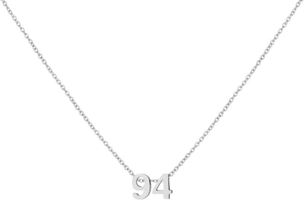 Number Necklace for Women Dainty 18K Gold Plated Pendant Necklace Charm Birth Month Personalized Jewelry Birthday Gift