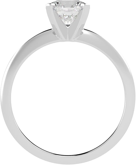 Houston Diamond District 1 to 5 Carat LAB GROWN Solitaire IGI CERTIFIED Diamond Engagement Ring (E-F Color VS2-SI1 Clarity)