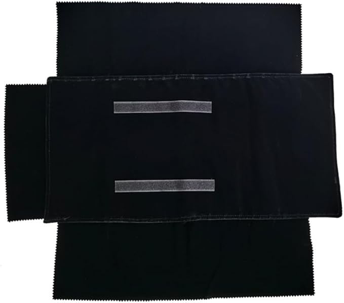 SCIKHEFT Portable Jewelry Roll Untangled Secure Necklace Travel Storage Bag Displays Holder 16 Chain (Black)