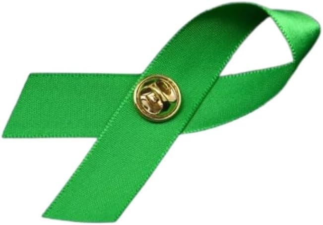 Green Ribbon Awareness Pins - Wholesale Pack Pins for Cerebral Palsy, Glaucoma, Mental Health, Bipolar Disorder, Organ Donation, Liver Cancer- Perfect for Gift-Giving and Fundraising
