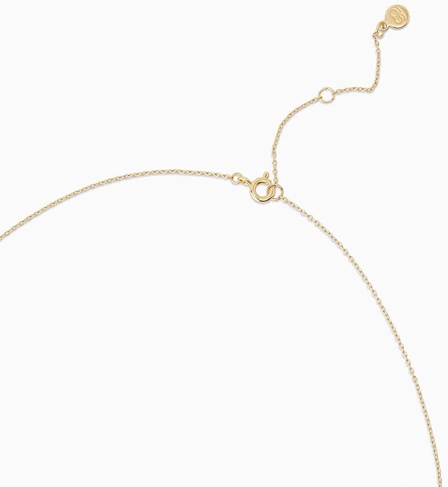 gorjana - Evil Eye Pendant Necklace - 18K Gold Plated - Adjustable Link Chain wITH White CZ and London Blue Nanogem Talisman - Perfect for Layering - Long-Lasting
