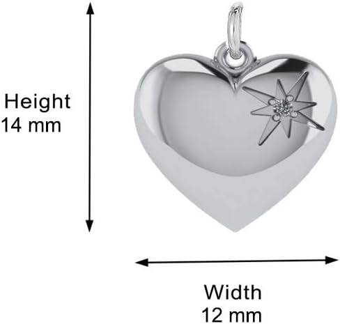 Vanbelle Sterling Silver Jewelry - Rhodium Plated with 925 Stamp - Puffed Heart Pendant Necklace - Elegant Handcrafted Necklace for Women - Mother's Day Collection
