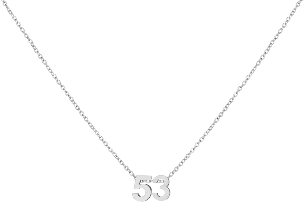 Number Necklace for Women Dainty 18K Gold Plated Pendant Necklace Charm Birth Month Personalized Jewelry Birthday Gift