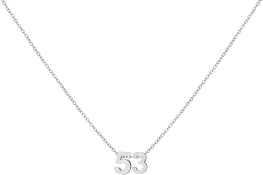 Number Necklace for Women Dainty 18K Gold Plated Pendant Necklace Charm Birth Month Personalized Jewelry Birthday Gift