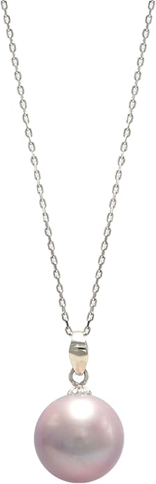 Freshwater Cultured Pearl Necklace, Real Pearl Necklace with Silver Chain and Clasp, Jewelry for Brides Wedding Gifts for Women Her Wife Sister