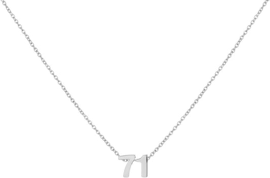 Number Necklace for Women Dainty 18K Gold Plated Pendant Necklace Charm Birth Month Personalized Jewelry Birthday Gift