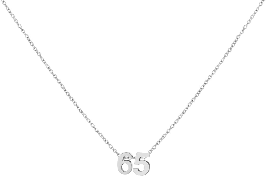 Number Necklace for Women Dainty 18K Gold Plated Pendant Necklace Charm Birth Month Personalized Jewelry Birthday Gift