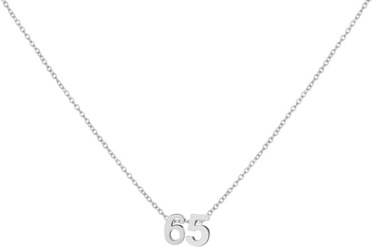 Number Necklace for Women Dainty 18K Gold Plated Pendant Necklace Charm Birth Month Personalized Jewelry Birthday Gift