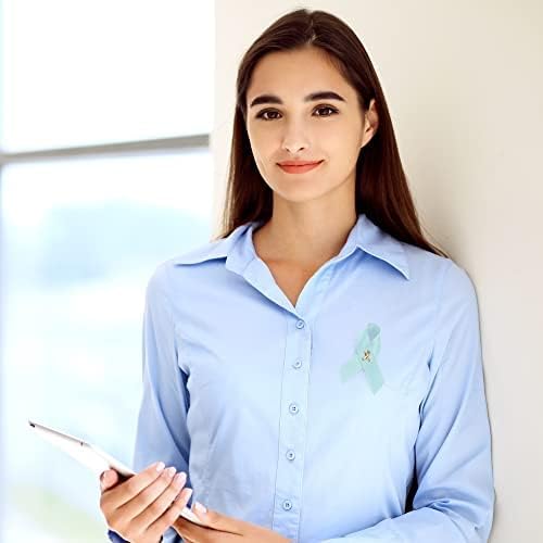 1/2/5/10/25/50/100pcs Satin Awareness Ribbon Pins (Pick your color), for Cancer & Disease Awareness, Bulk Quantities for Fundraising, Events, Gift Giving