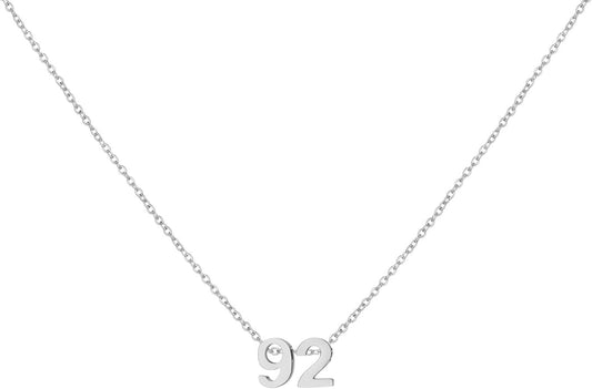 Number Necklace for Women Dainty 18K Gold Plated Pendant Necklace Charm Birth Month Personalized Jewelry Birthday Gift