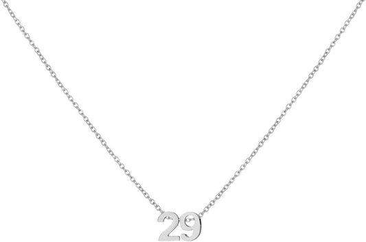 Number Necklace for Women Dainty 18K Gold Plated Pendant Necklace Charm Birth Month Personalized Jewelry Birthday Gift