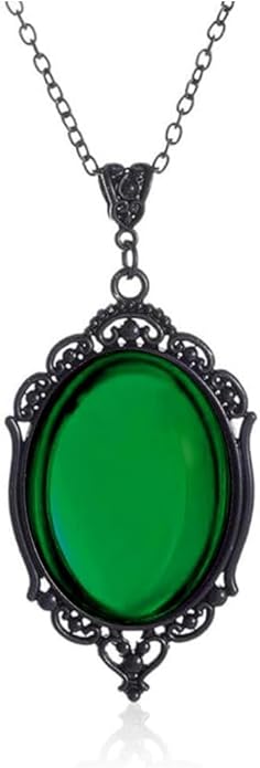 MIFYNN Gothic Stardust Crystal Cameo Necklace Red Purple Crystal Pendant Necklace Vintage Satan Demon Halloween Jewelry for Women