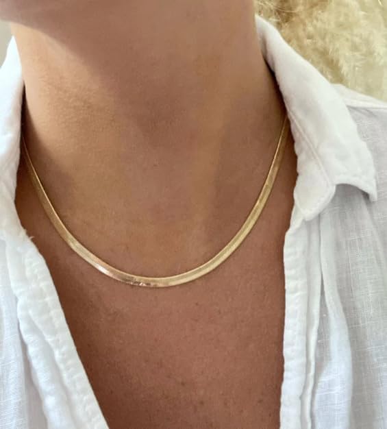 14K Gold Plated Layering Necklaces For Women Gold Necklace Set, Cuban Link, Snake Chain, Paperclip Layered Chains, Twisted Rope and Twisted Chain, Trendy Layering Necklace