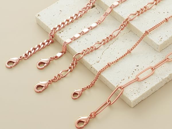 Gold Bracelets for Women Trendy,14K Gold Plated Dainty Stackable Paperclip Cuban Link Chain Bracelets, Simple Cute Cuff Bracelets Jewelry Set Adjustable 7"+2"
