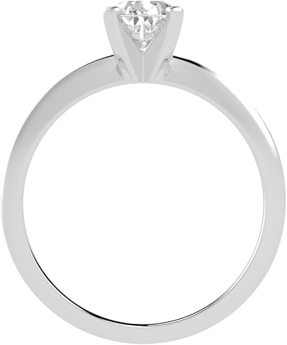 Houston Diamond District 1 to 5 Carat LAB GROWN Solitaire IGI CERTIFIED Diamond Engagement Ring (E-F Color VS2-SI1 Clarity)