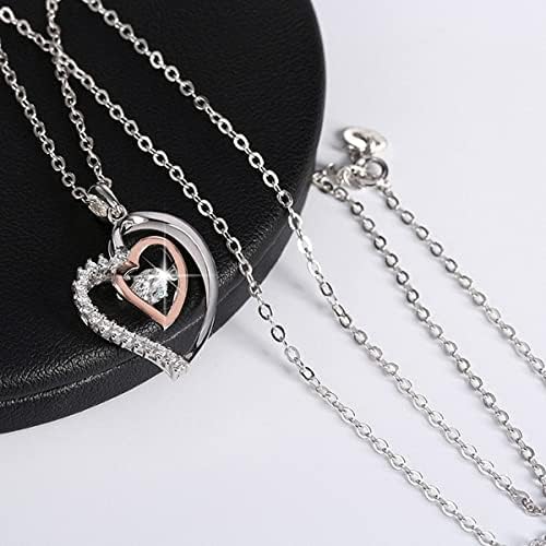 Couples Gifts Necklace To My Soulmate Necklace Birthday Christmas Jewelry Romantic Gifts For My Wife with Message Card Box Personalized Gift Present Pendant for Future Wife Soulmate Girlfriend