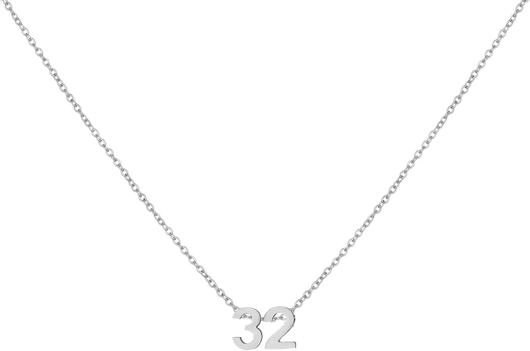 Number Necklace for Women Dainty 18K Gold Plated Pendant Necklace Charm Birth Month Personalized Jewelry Birthday Gift