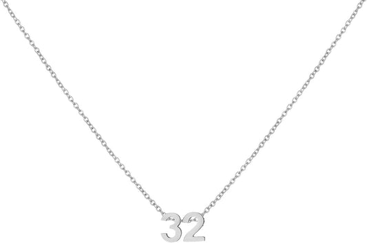 Number Necklace for Women Dainty 18K Gold Plated Pendant Necklace Charm Birth Month Personalized Jewelry Birthday Gift
