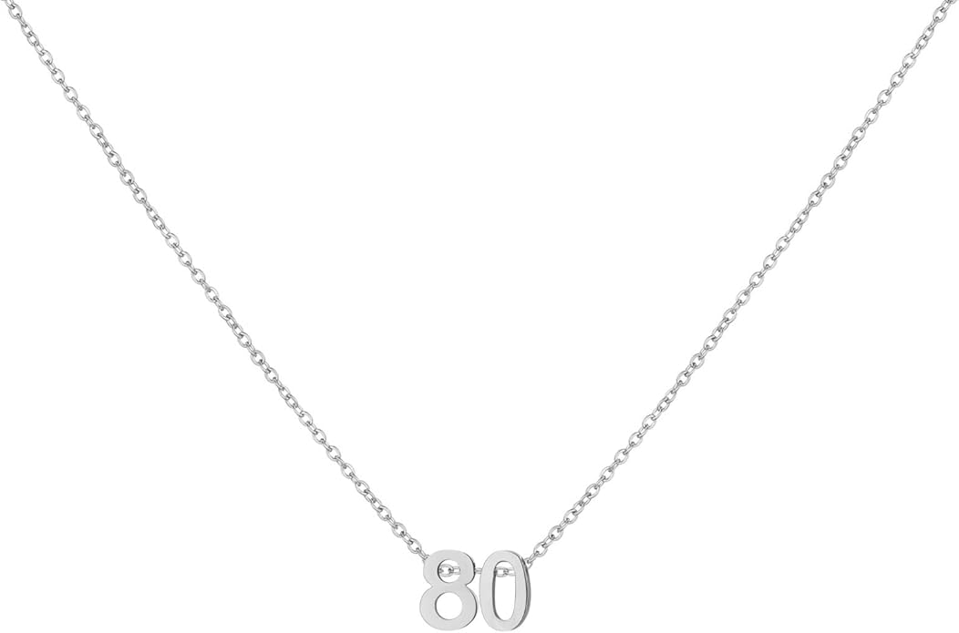 Number Necklace for Women Dainty 18K Gold Plated Pendant Necklace Charm Birth Month Personalized Jewelry Birthday Gift