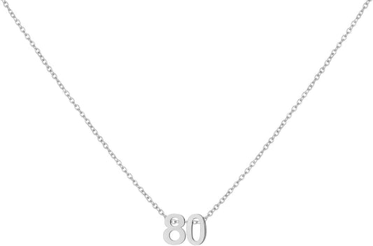 Number Necklace for Women Dainty 18K Gold Plated Pendant Necklace Charm Birth Month Personalized Jewelry Birthday Gift