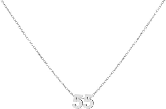 Number Necklace for Women Dainty 18K Gold Plated Pendant Necklace Charm Birth Month Personalized Jewelry Birthday Gift