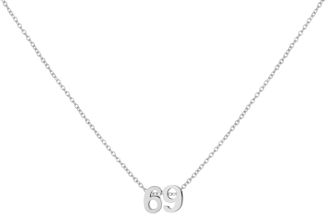 Number Necklace for Women Dainty 18K Gold Plated Pendant Necklace Charm Birth Month Personalized Jewelry Birthday Gift