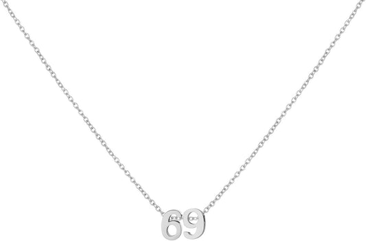 Number Necklace for Women Dainty 18K Gold Plated Pendant Necklace Charm Birth Month Personalized Jewelry Birthday Gift