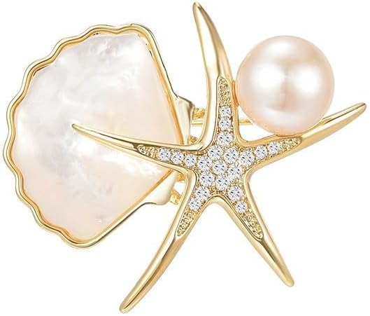 UNVAK Animal Brooches for Women Pearl Rhinestones Animal Brooch Pin Cute Animal Jewelry Gift for Wife Mom Girlfriends