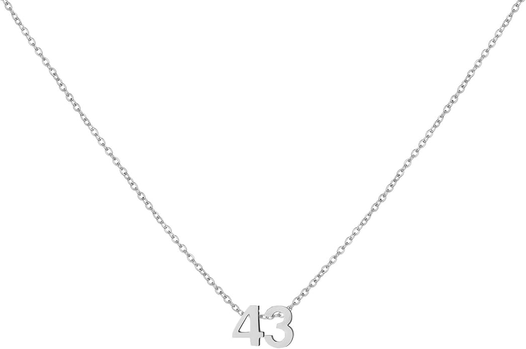 Number Necklace for Women Dainty 18K Gold Plated Pendant Necklace Charm Birth Month Personalized Jewelry Birthday Gift