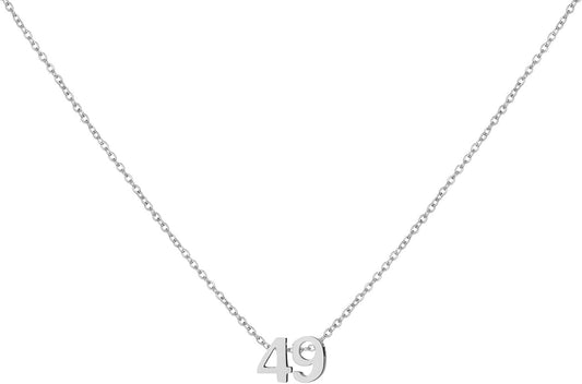 Number Necklace for Women Dainty 18K Gold Plated Pendant Necklace Charm Birth Month Personalized Jewelry Birthday Gift